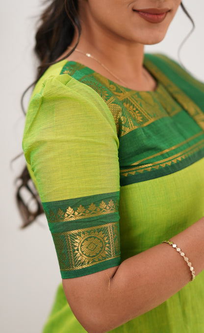 Meera Cotton Salwar - Light Green