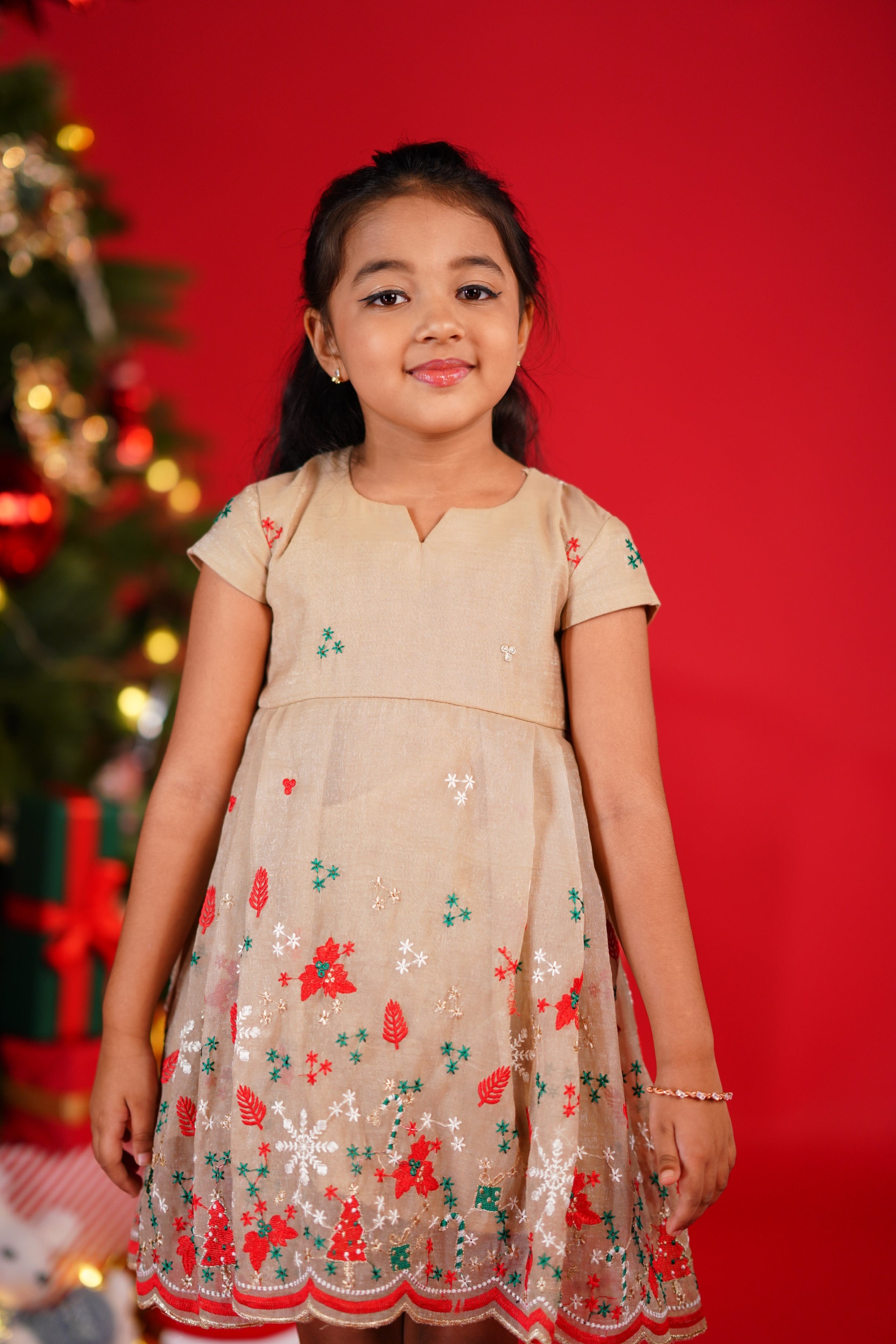 Christmas Frock - Light Cream