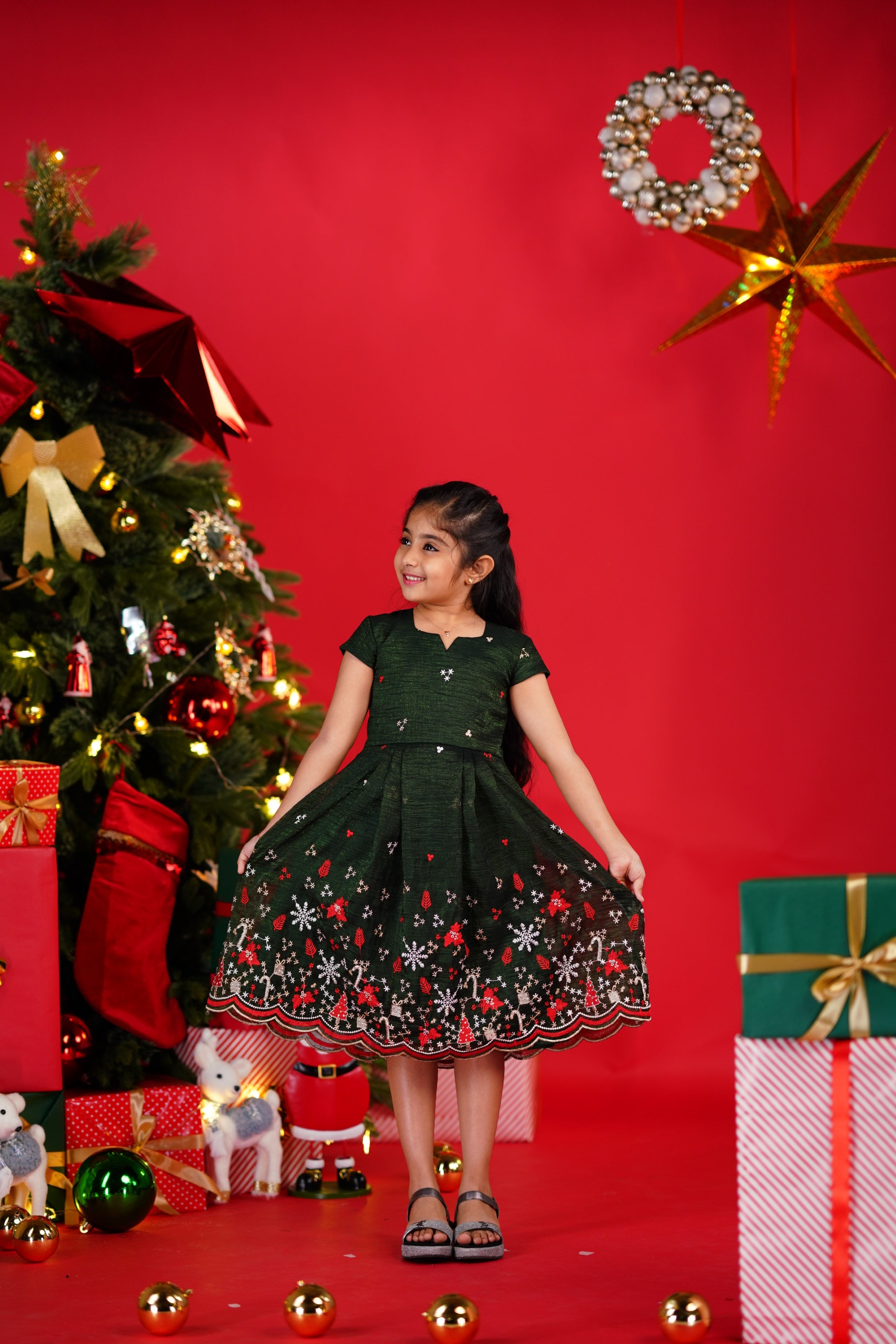 Christmas Frock - Dark Green