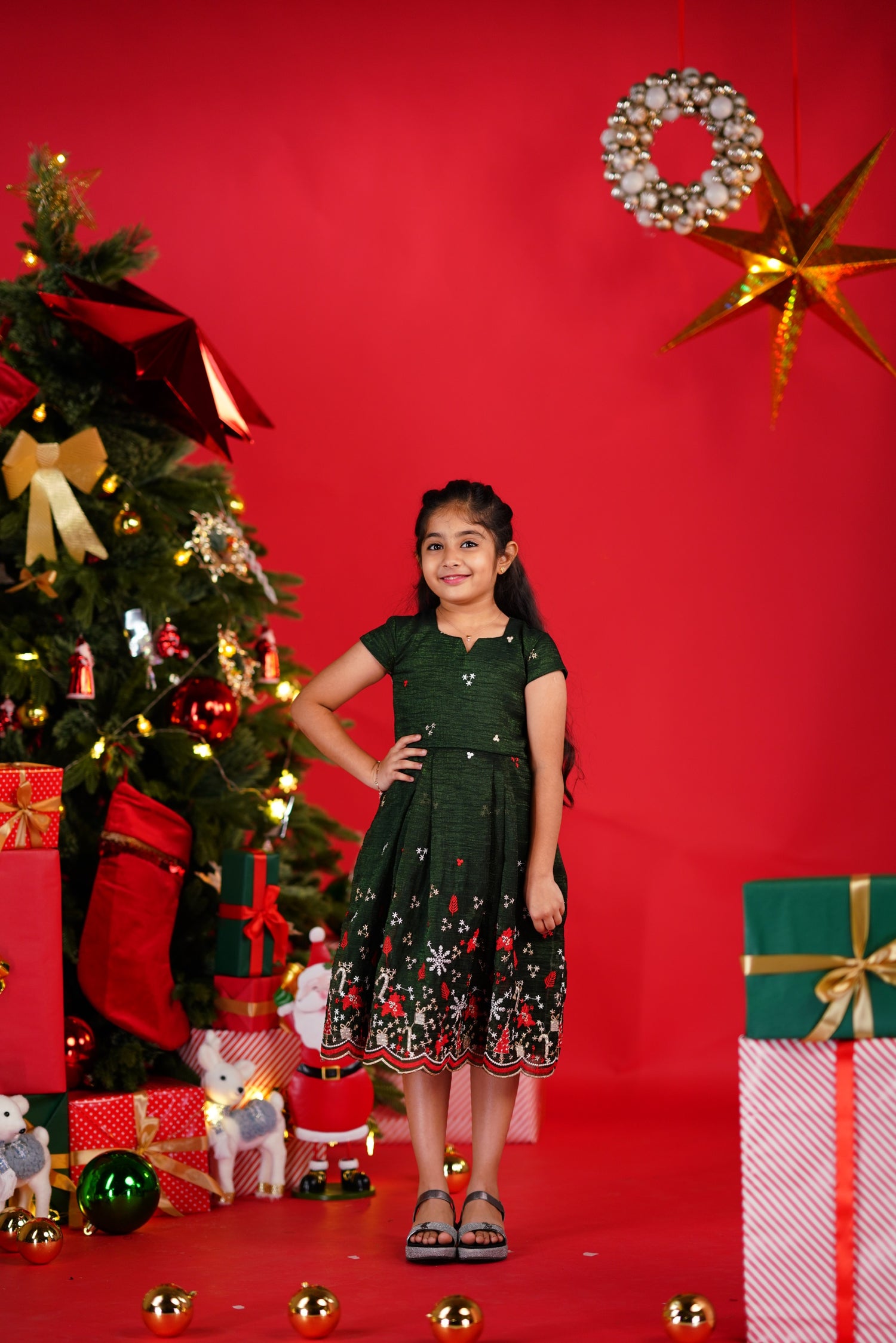 Christmas Frock - Dark Green