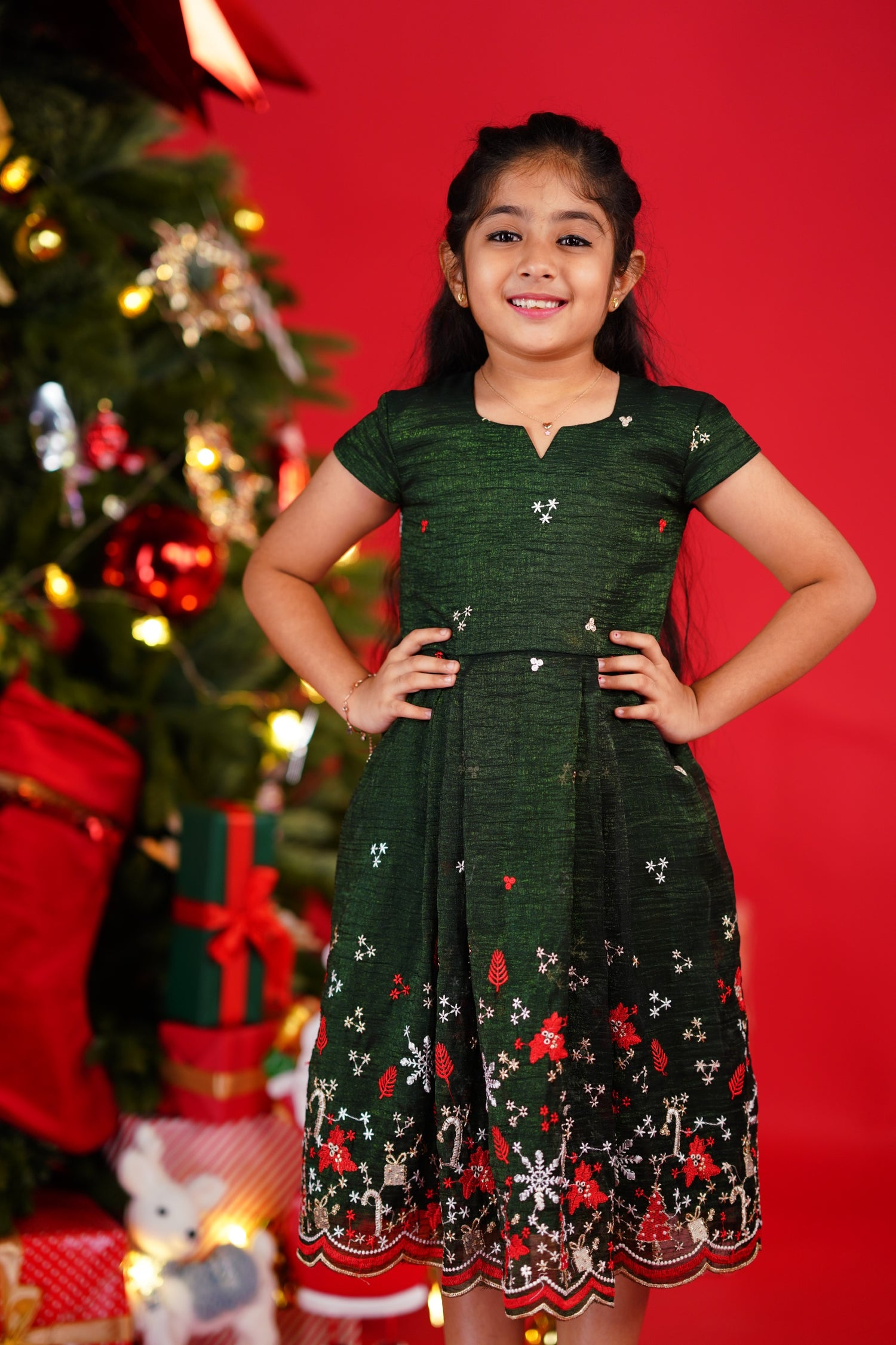 Christmas Frock - Dark Green