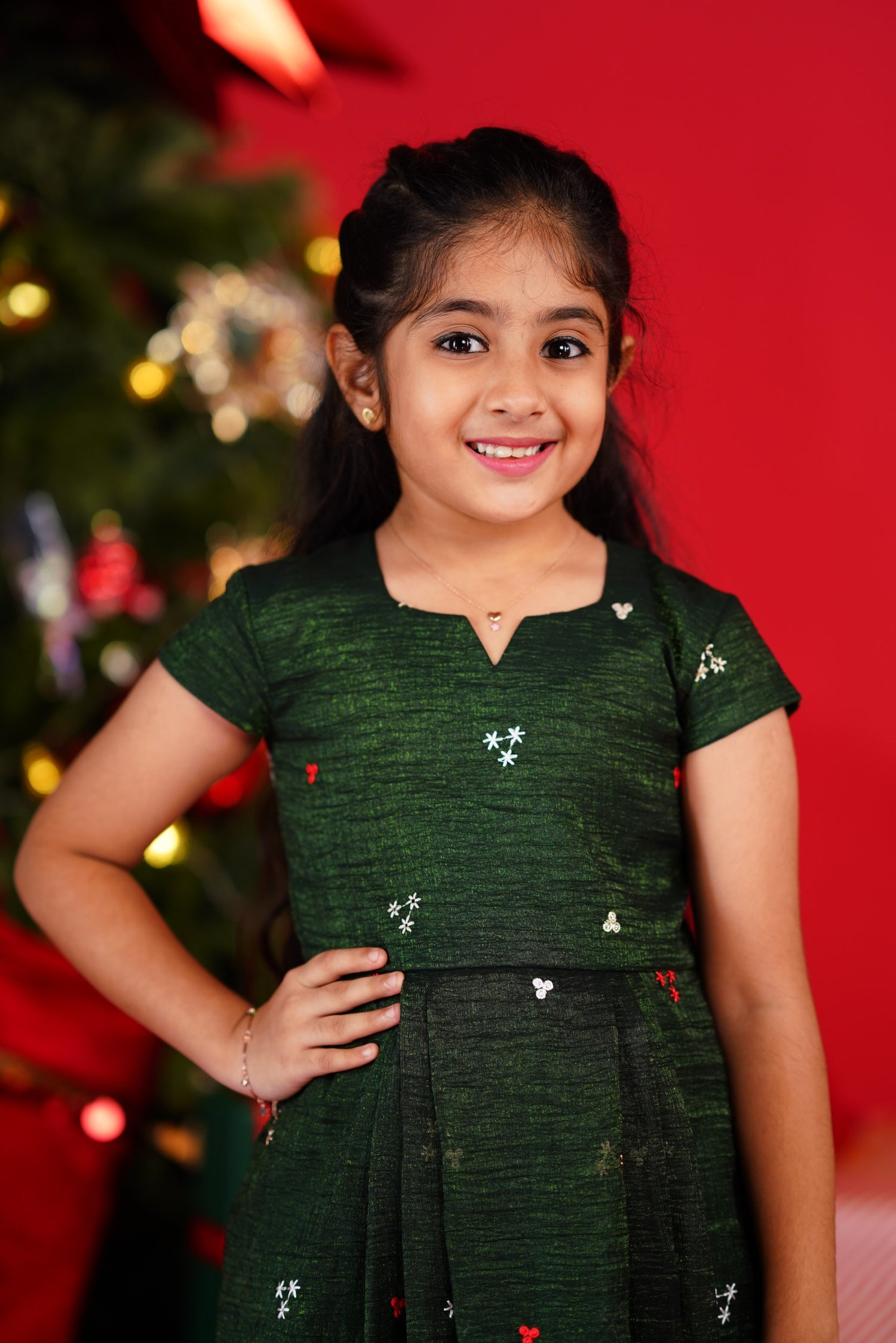 Christmas Frock - Dark Green