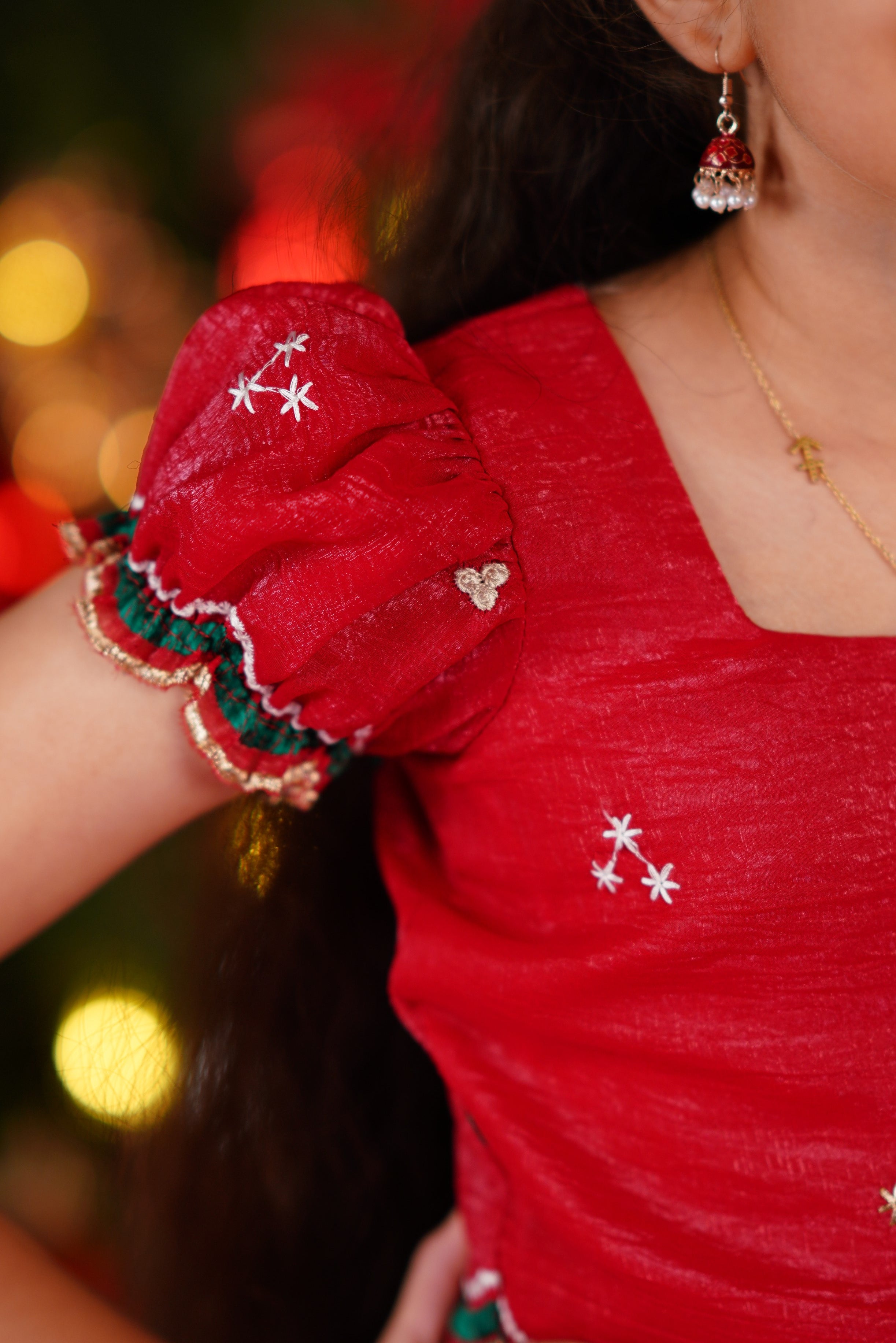 Christmas Croptop &amp; Skirt - Red