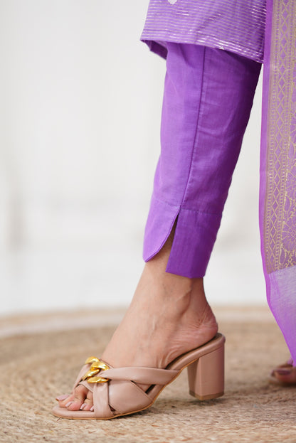 Bavana Banarasi Silk Cotton Salwar - Lavender