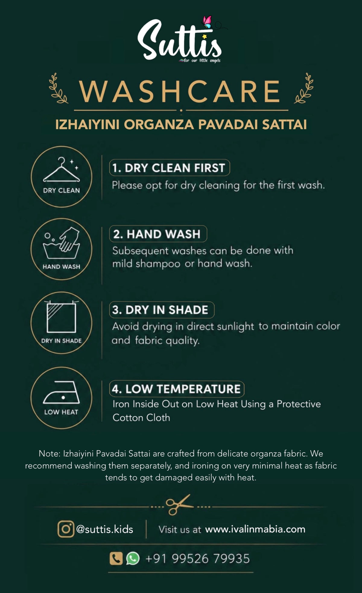 Organza Pavadai Sattai - Henna Yellow and Pinkish Red