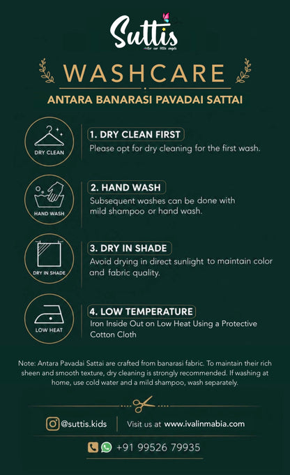 Antara - Violet Tone and Bright Blue Shade Pavadai Sattai