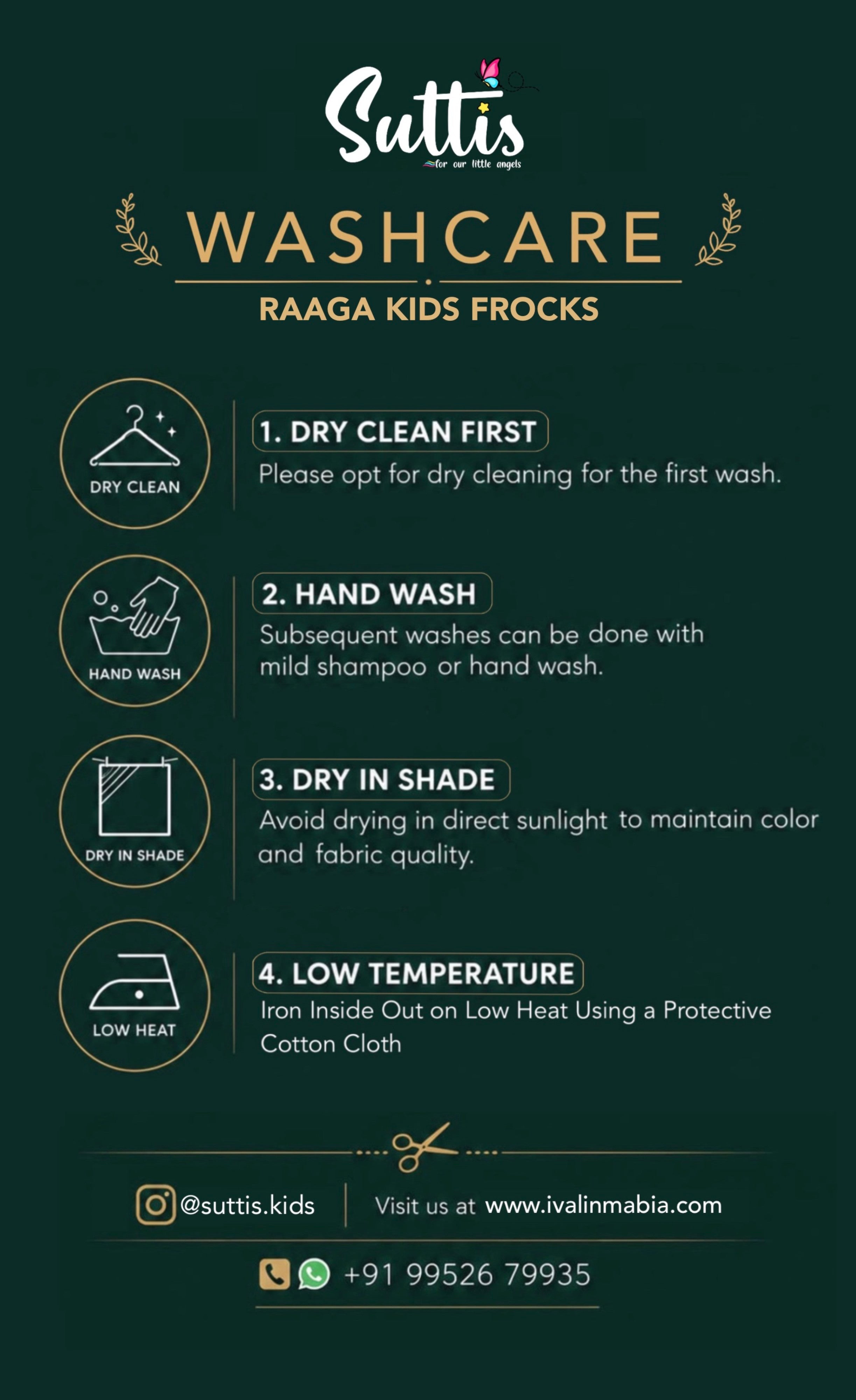 Raaga Cotton Frock - Brownish Mustard