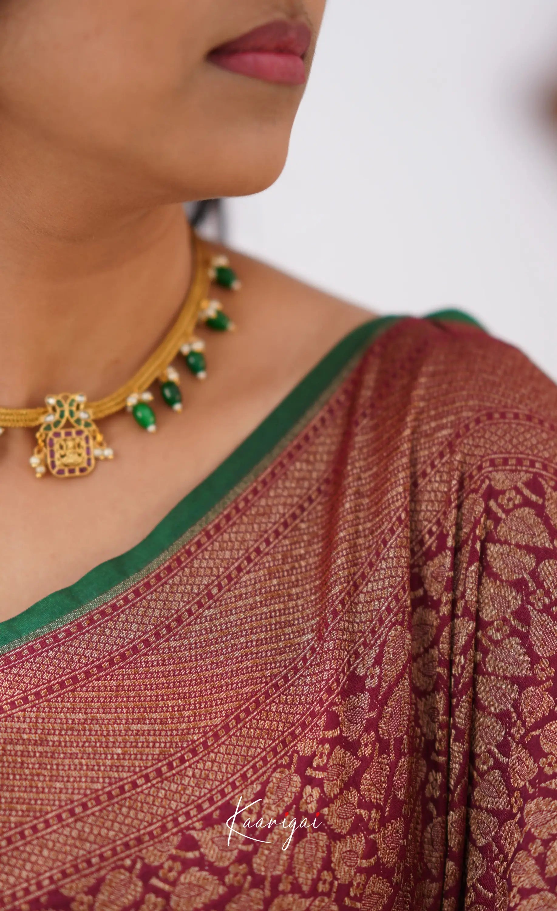 Antara- Burgundy Banarasi Silk Saree Sarees