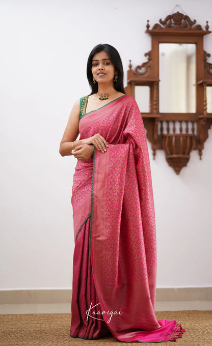 Antara- Pink Banarasi Silk Saree Sarees