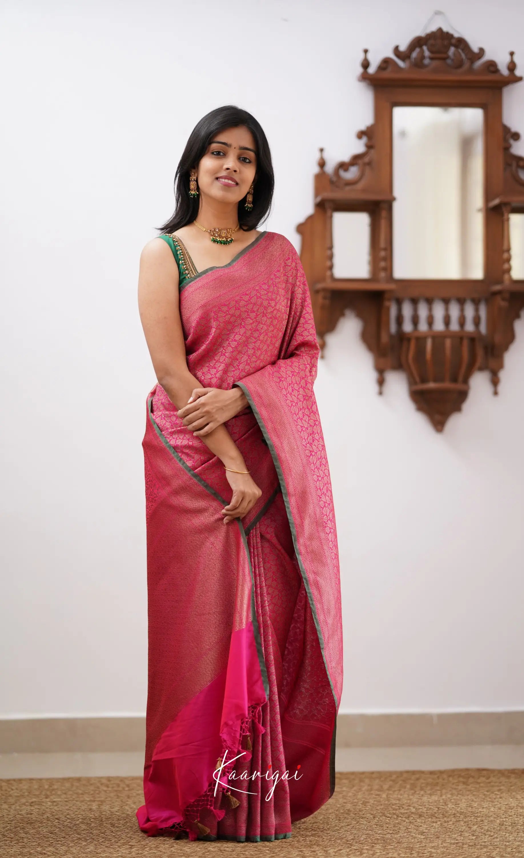 Antara- Pink Banarasi Silk Saree Sarees