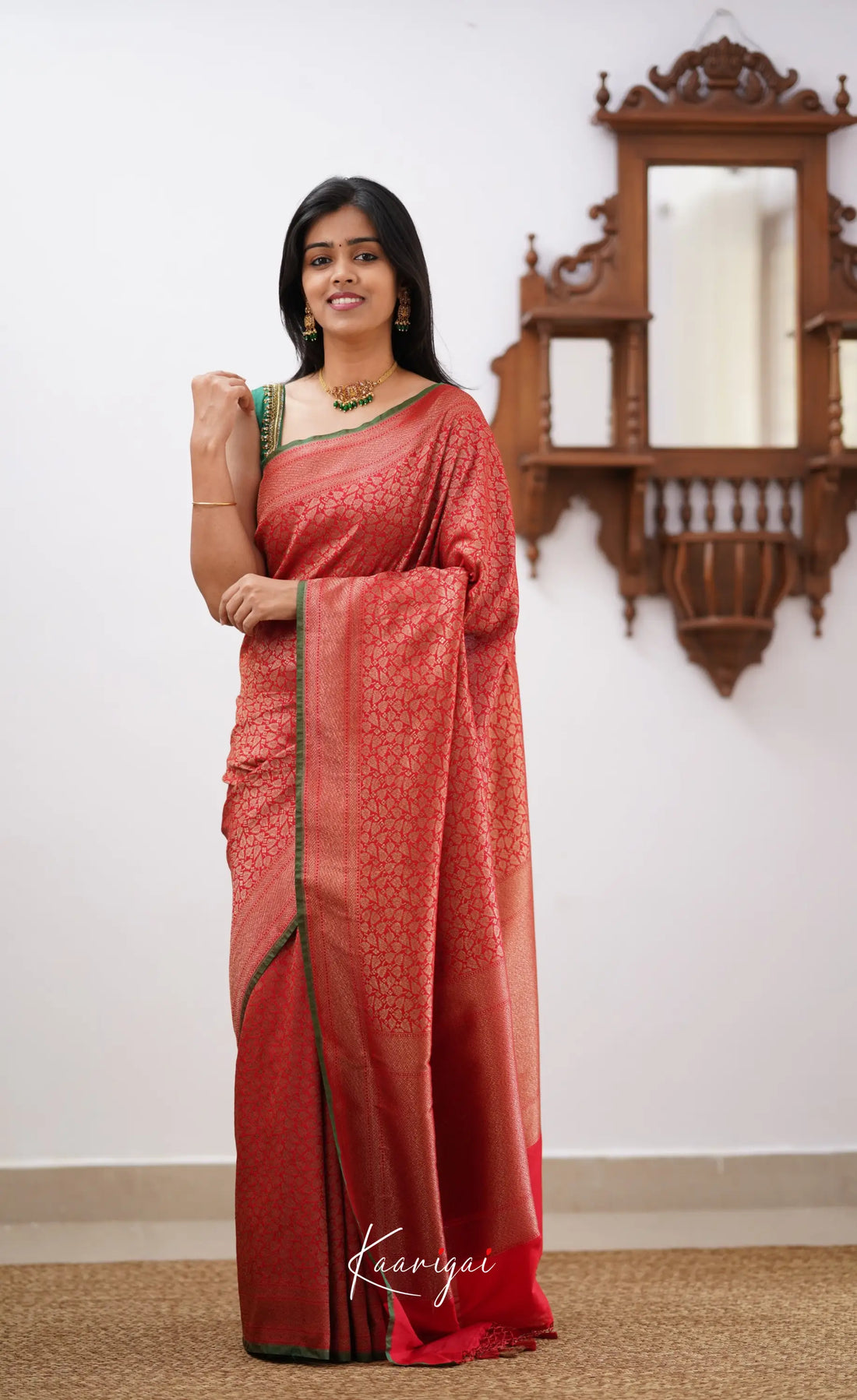 Antara- Red Banarasi Silk Saree Sarees