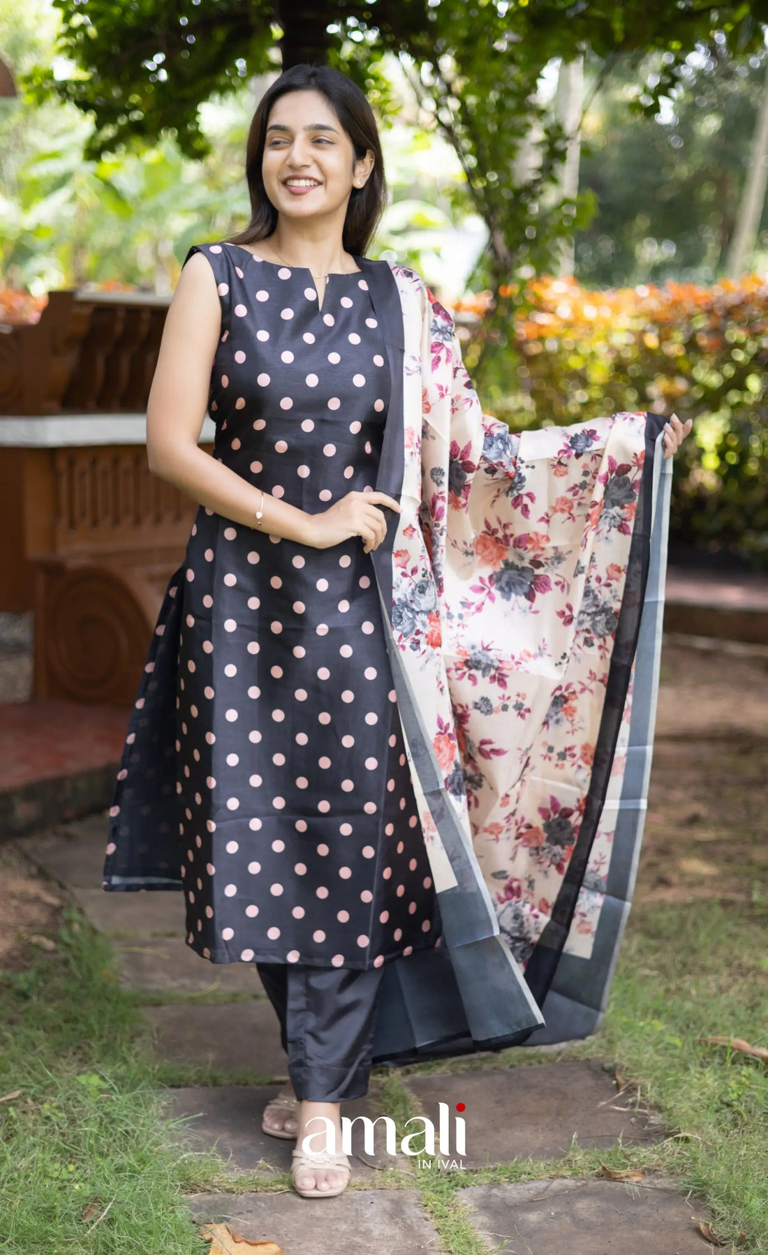 Athira Salwar - Black and Baby pink salwar