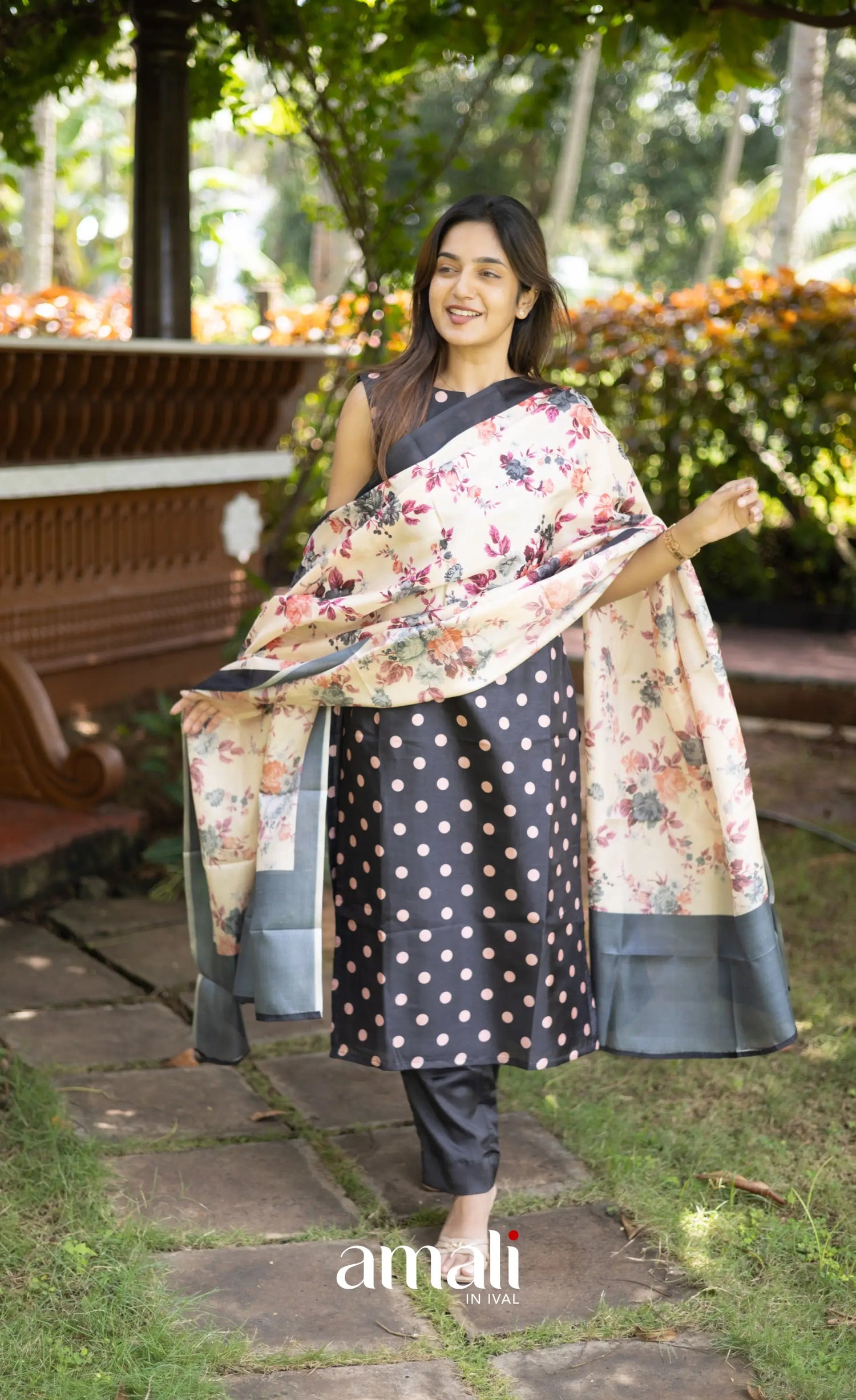 Athira Salwar - Black and Baby pink salwar