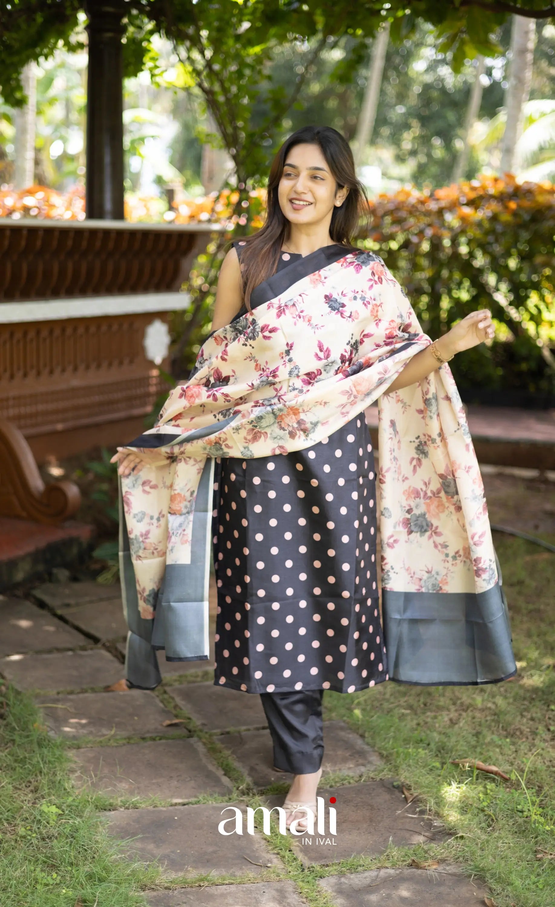 Athira Salwar - Black and Baby pink salwar
