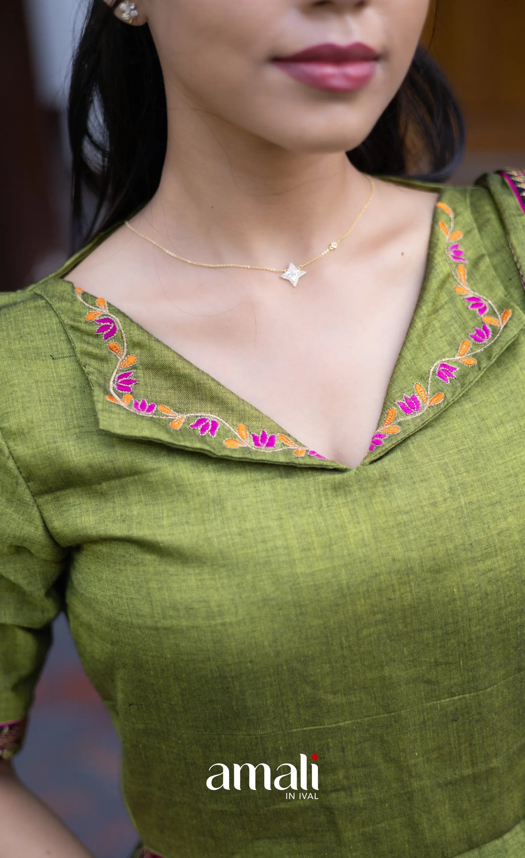 Athira Salwar - Leaf Green salwar