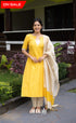 Athira Salwar - Off white and Yellow salwar