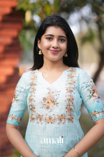 Athira Salwar - Pastel Blue salwar