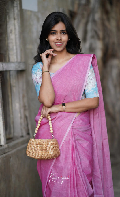 Azhagi - Light Pink Cotton Saree Sarees