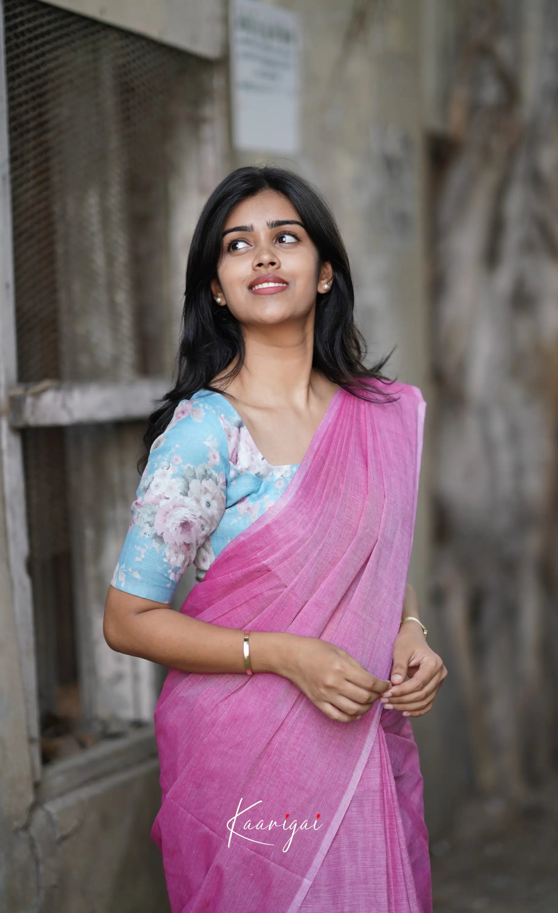 Azhagi - Light Pink Cotton Saree Sarees