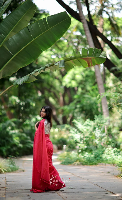 Azhagi- Pink Cotton Saree Sarees