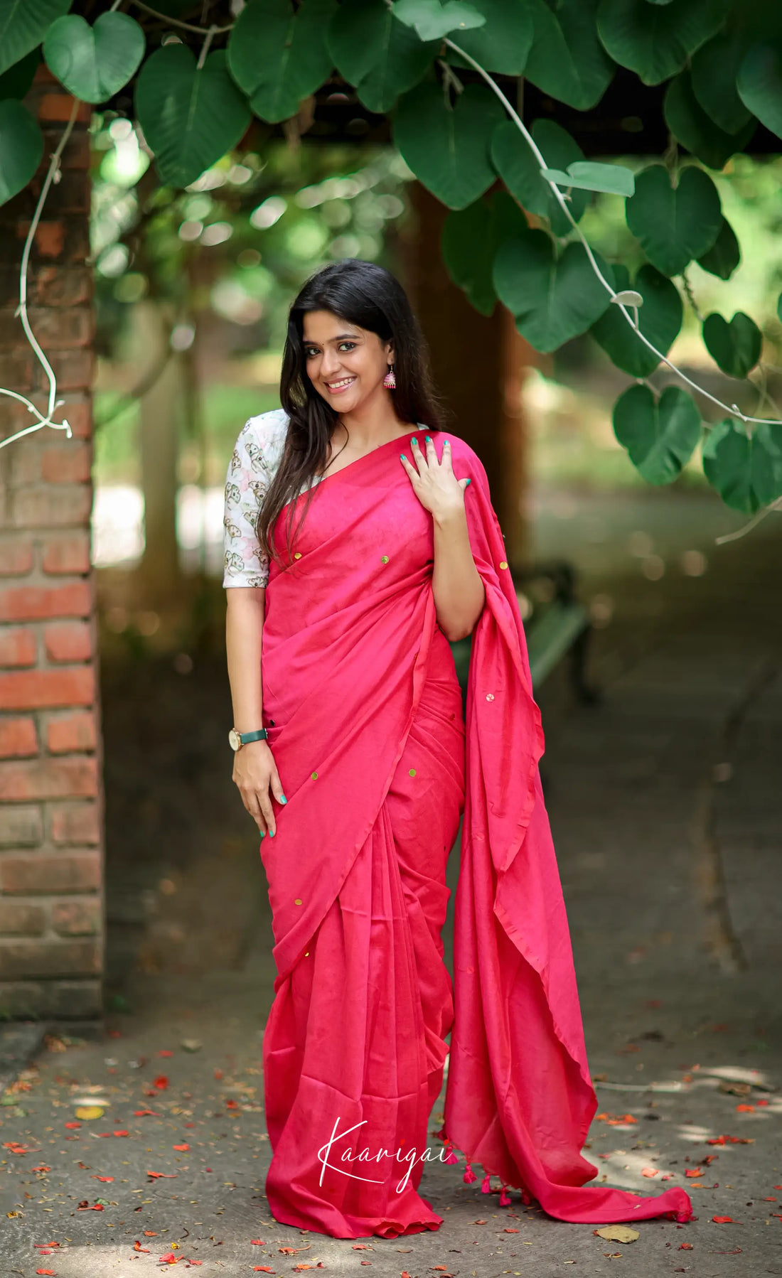 Azhagi- Pink Cotton Saree Sarees