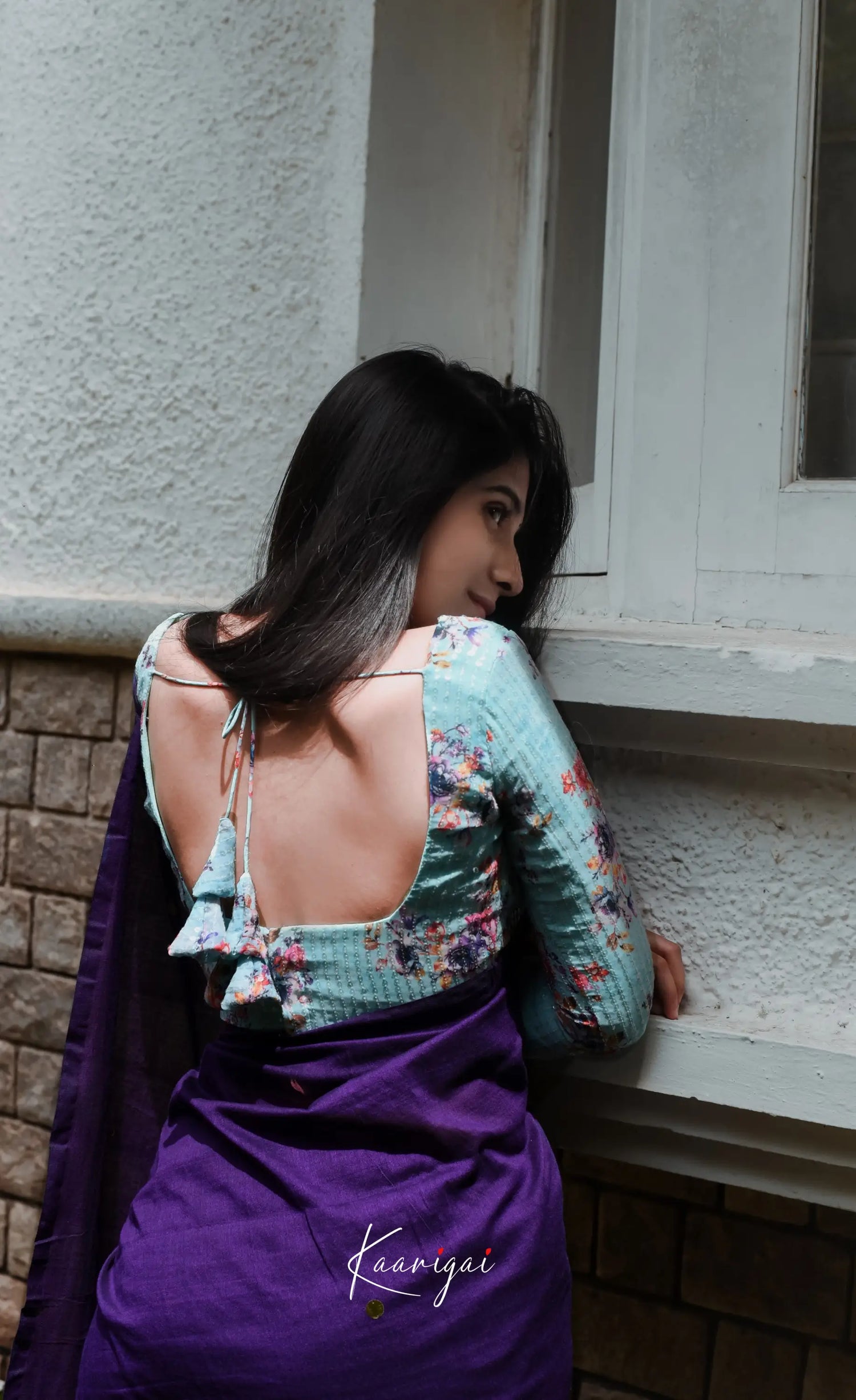 Azhagi- Royal Blue Handloomed Cotton Saree Sarees