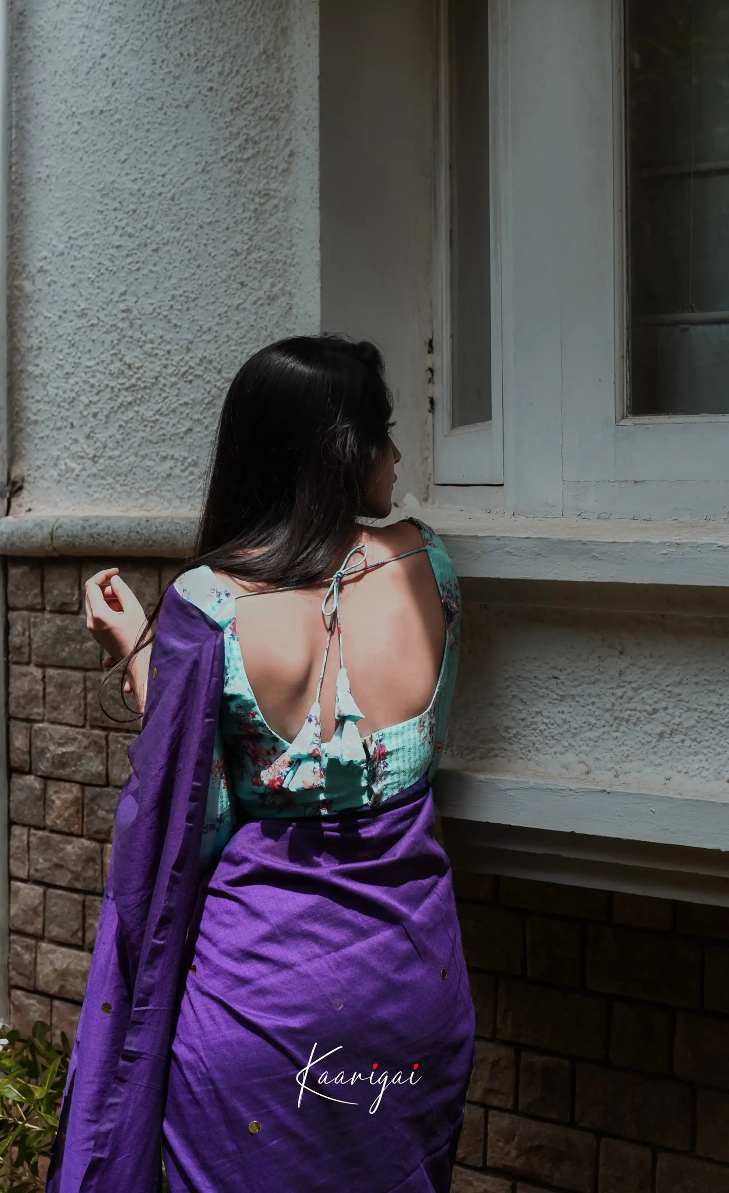 Azhagi- Royal Blue Handloomed Cotton Saree Sarees