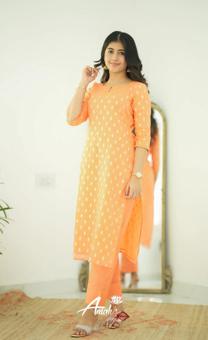 Bavana Chanderi Silk Cotton Salwar - Orange Salwar