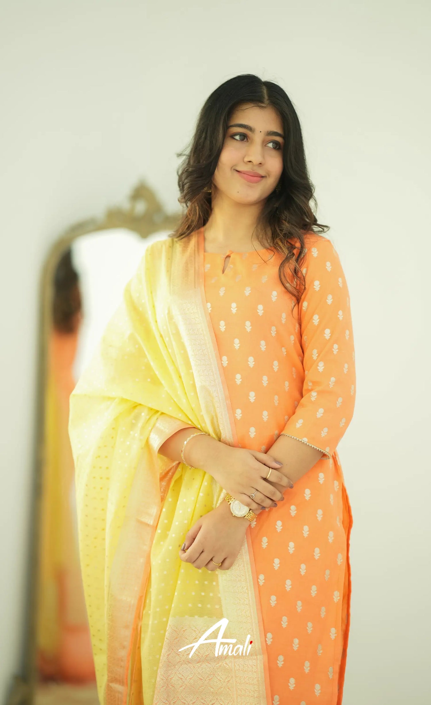 Bavana Chanderi Silk Cotton Salwar - Orange Salwar