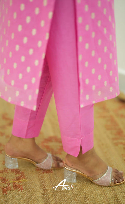 Bavana Chanderi Silk Cotton Salwar - Pink Salwar