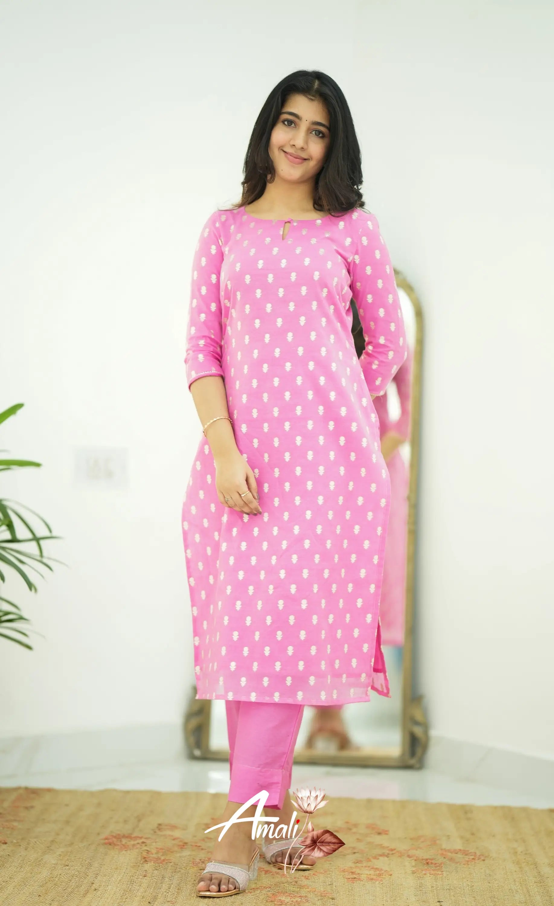 Bavana Chanderi Silk Cotton Salwar - Pink Salwar