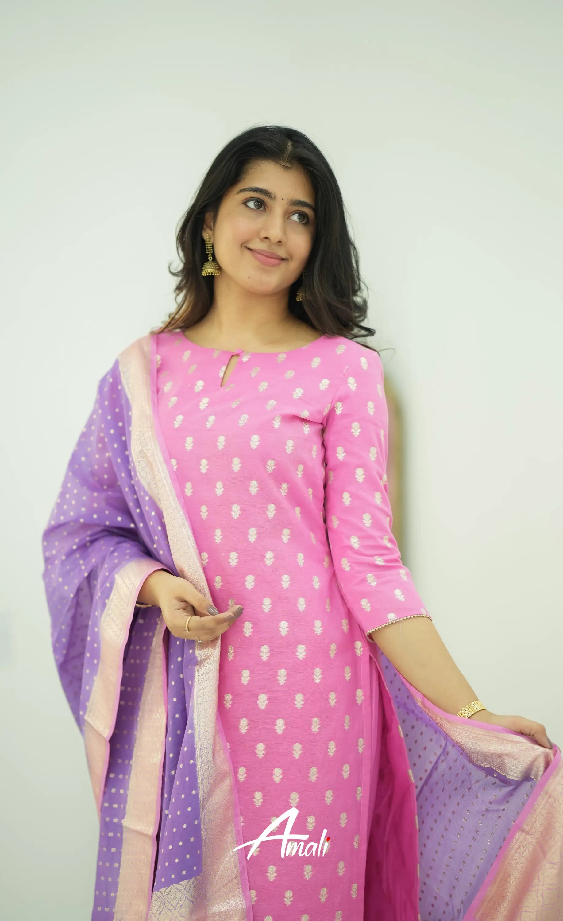 Bavana Chanderi Silk Cotton Salwar - Pink Salwar