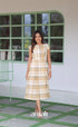 Beige Checks Indo Western Dress - salwar
