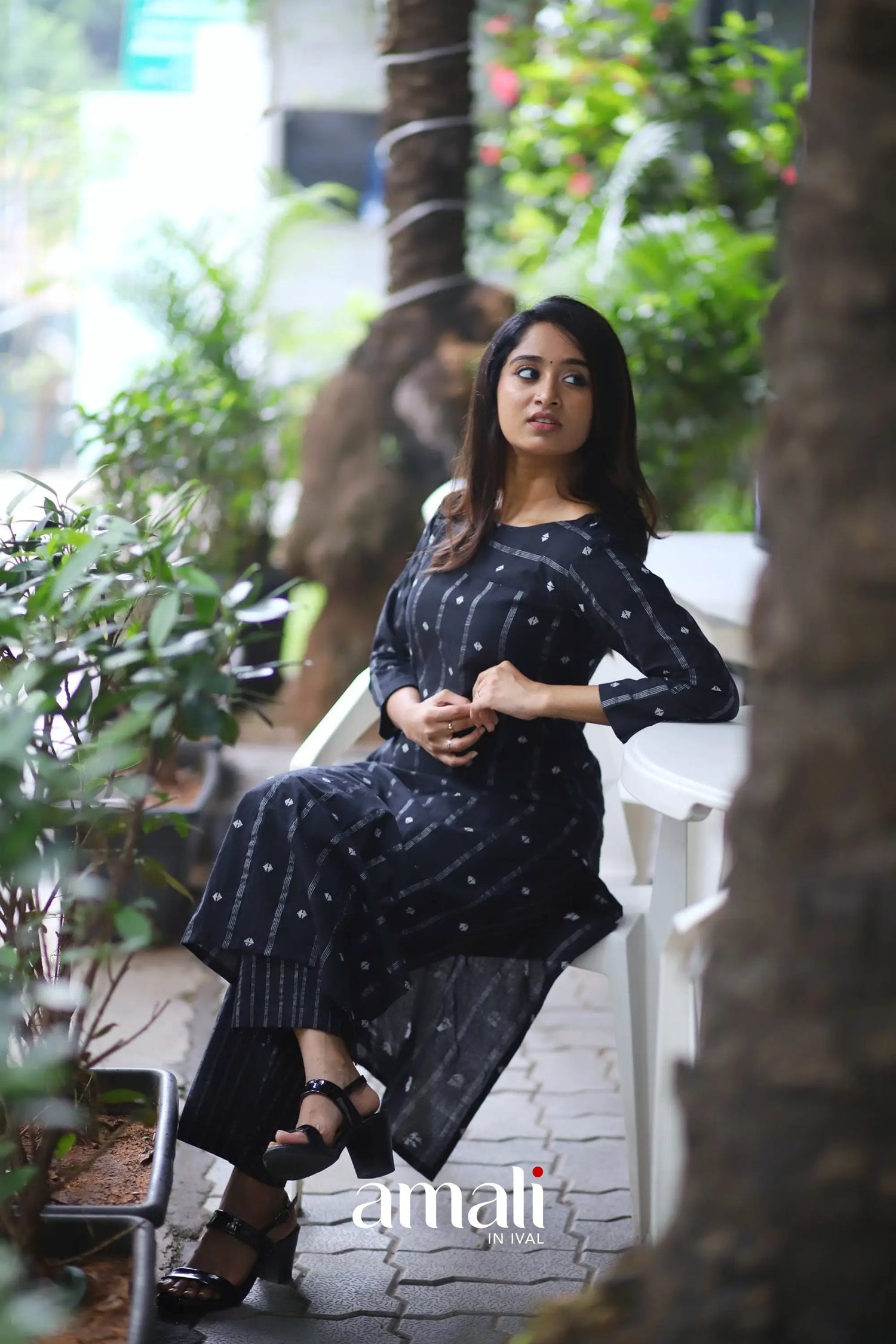 Black Cotton Co-Ord Set Sets