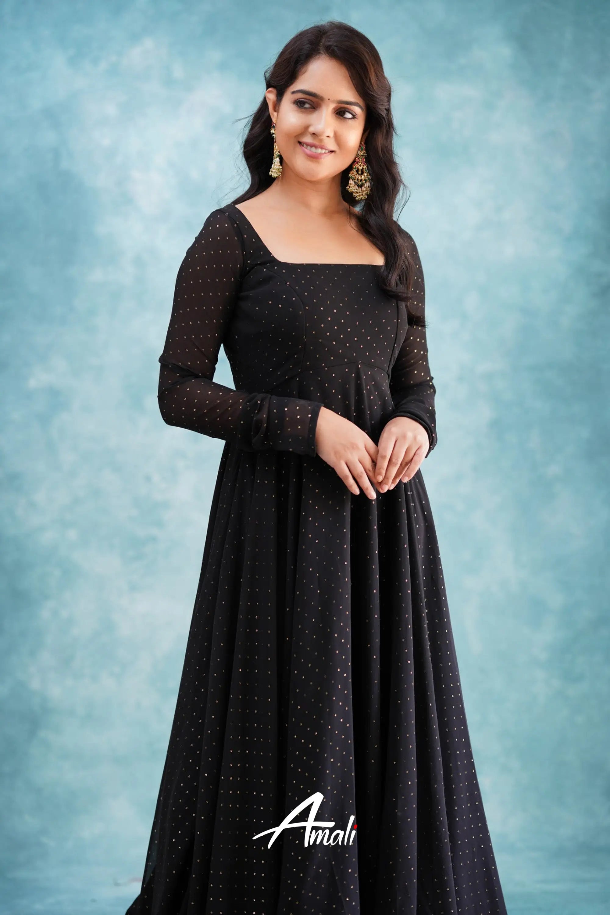 Black Georgette Anarkali Anarkalis