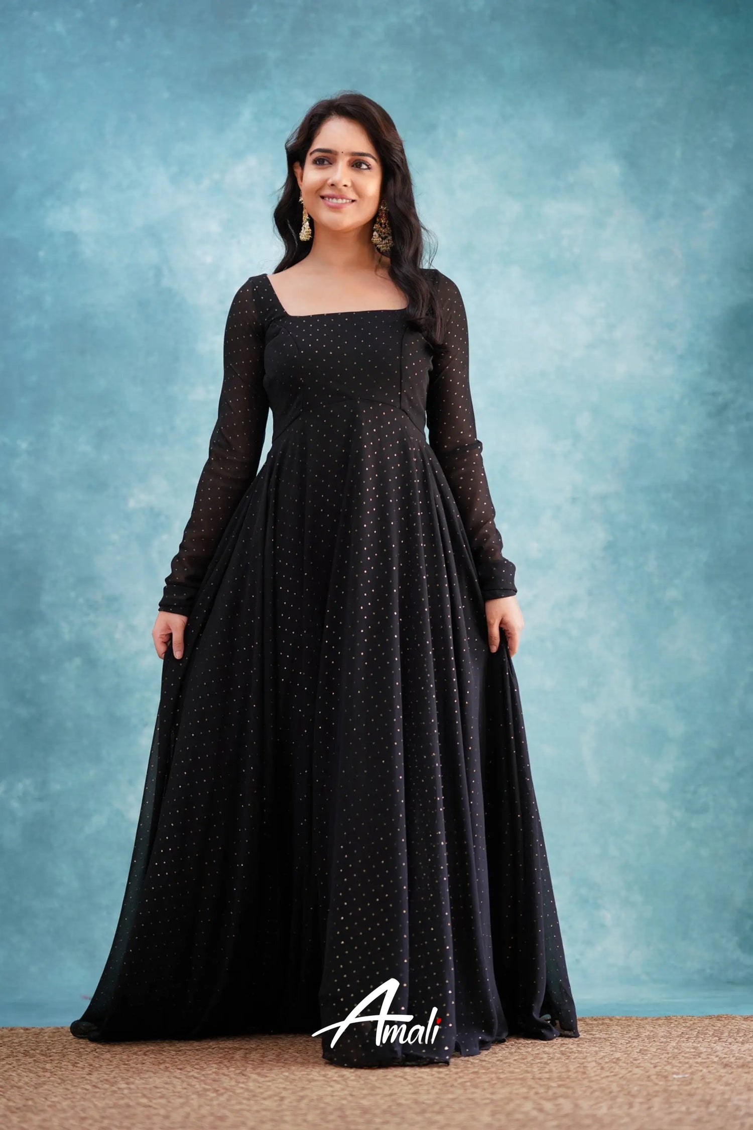 Black Georgette Anarkali Anarkalis