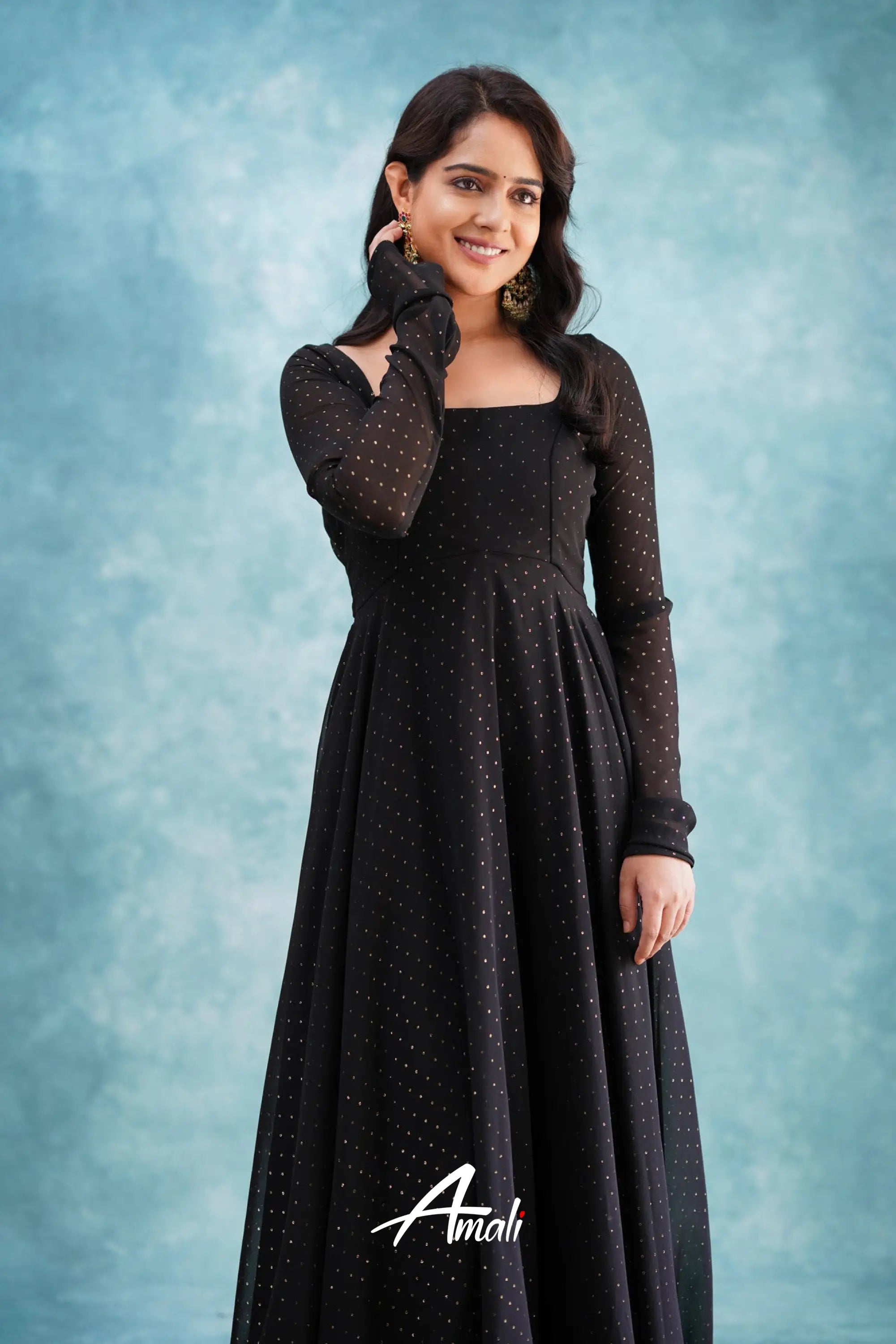 Black Georgette Anarkali Anarkalis