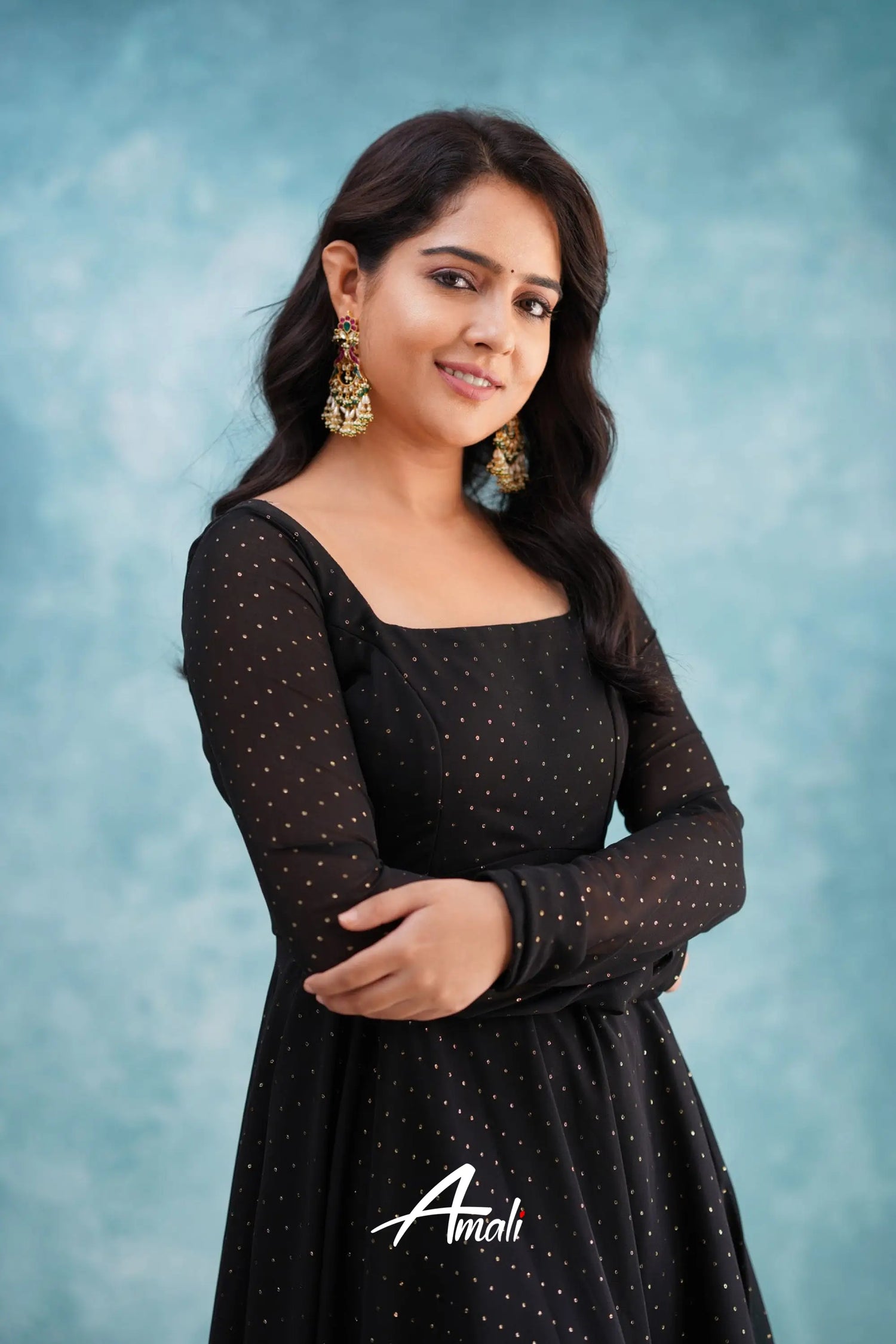 Black Georgette Anarkali Anarkalis