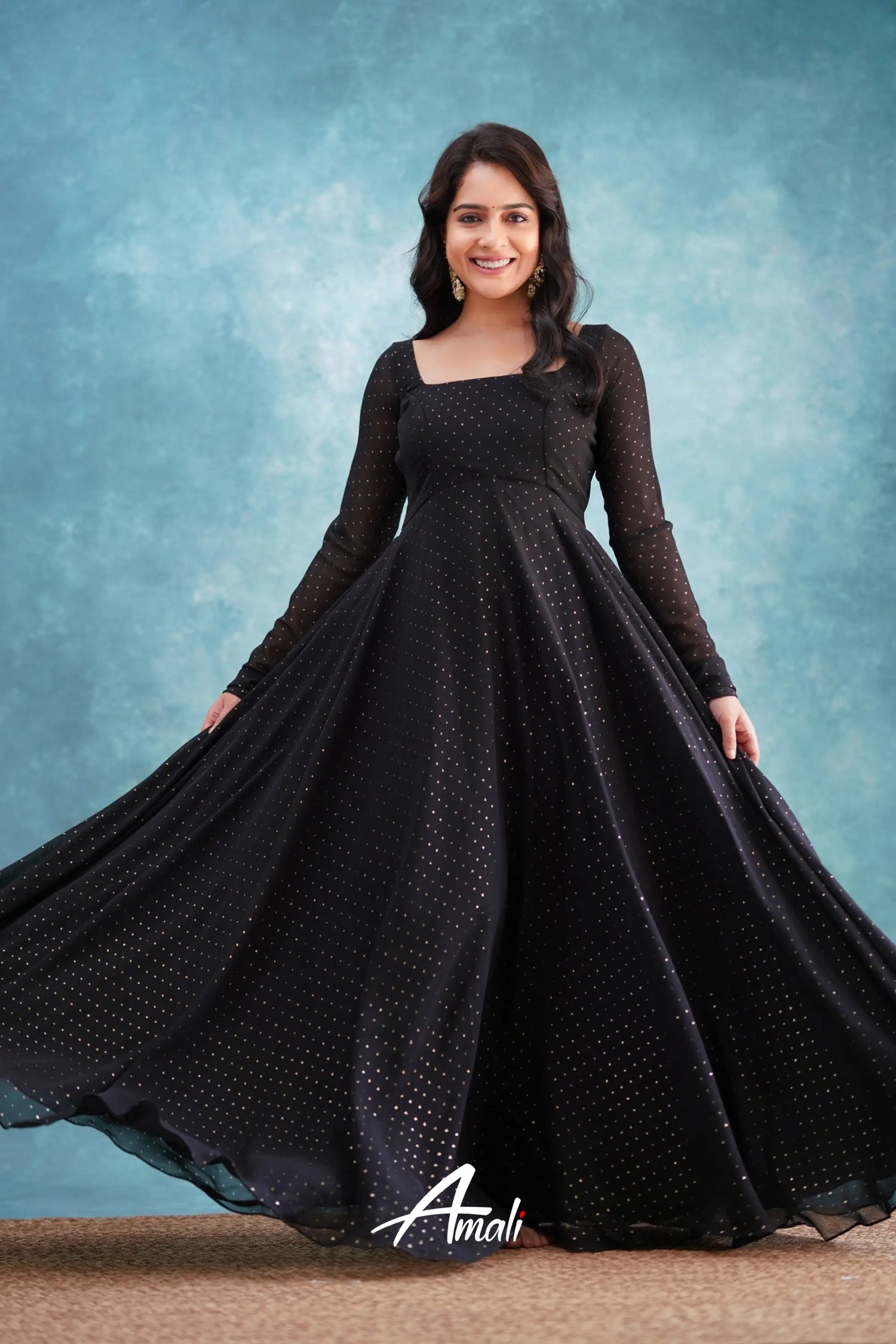 Black Georgette Anarkali Anarkalis