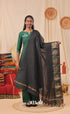 Black With Green Chettinad Cotton Dupatta salwar
