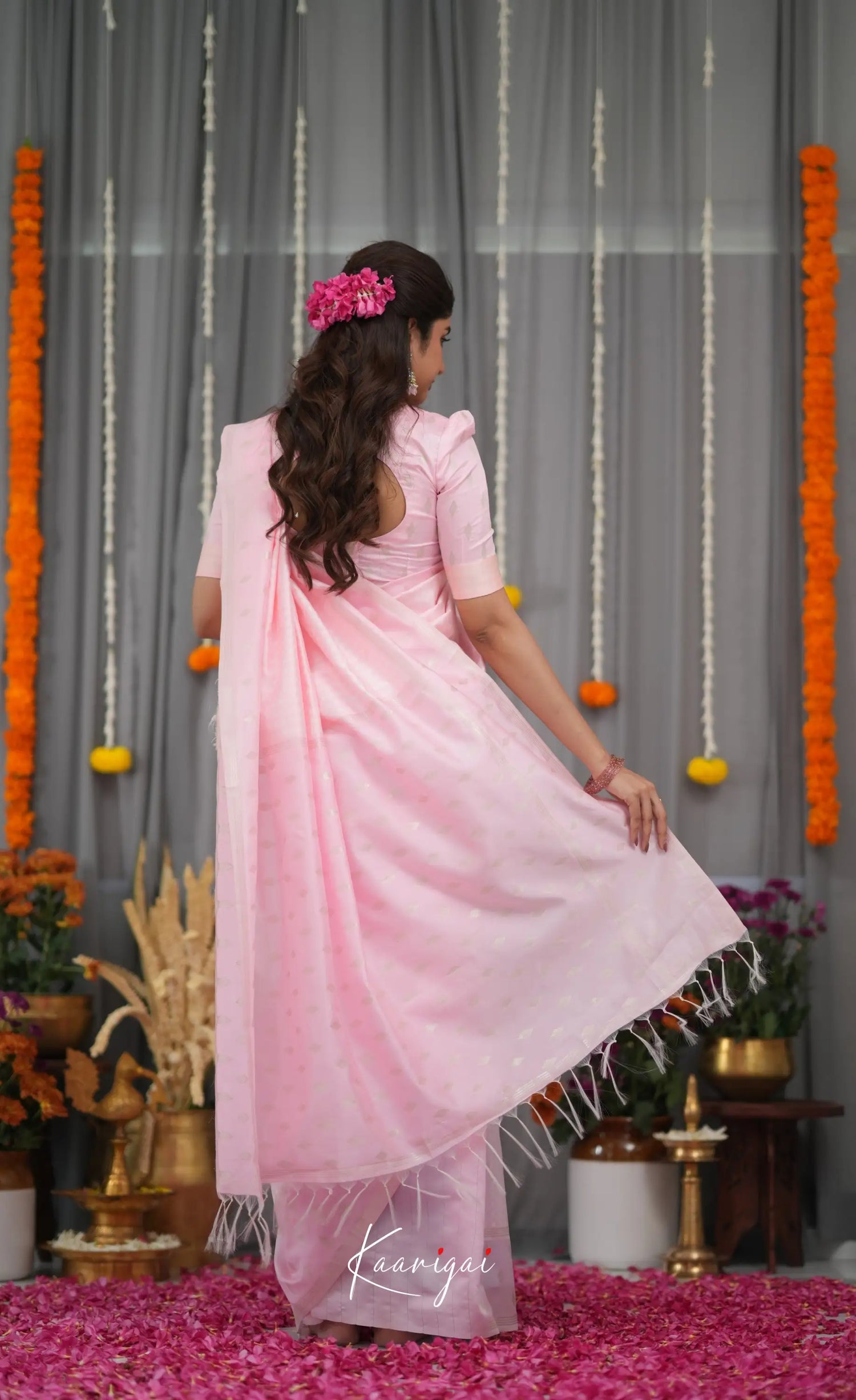 Blended Silk Saree - Baby Pink Sarees