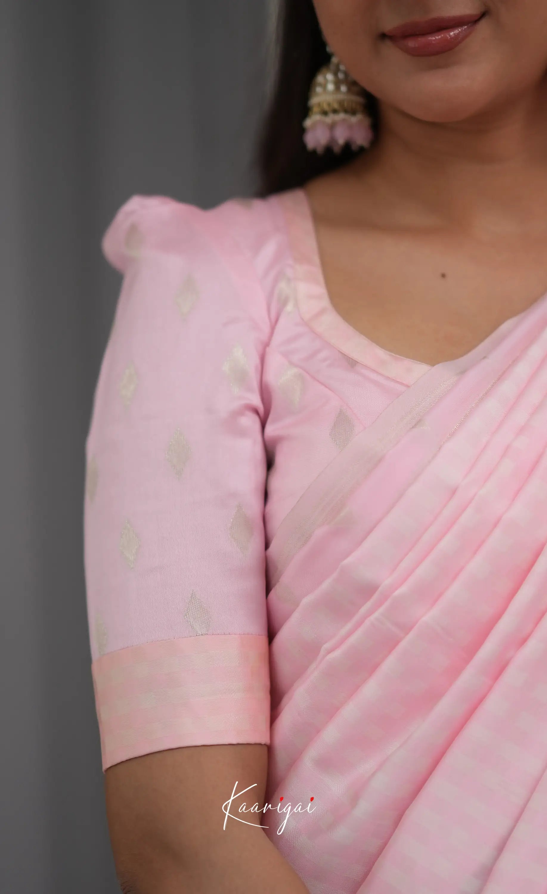 Blended Silk Saree - Baby Pink Sarees