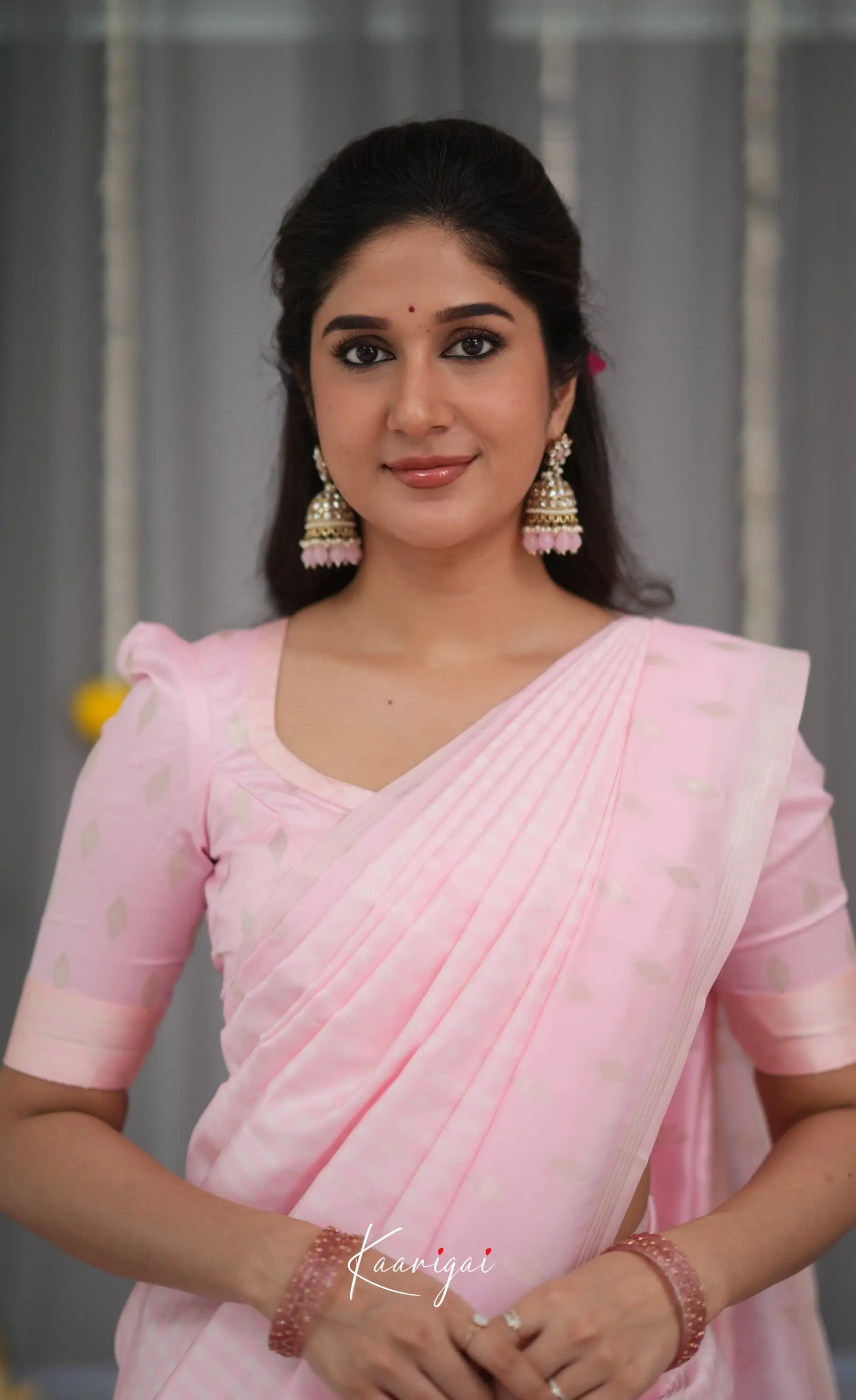 Blended Silk Saree - Baby Pink Sarees