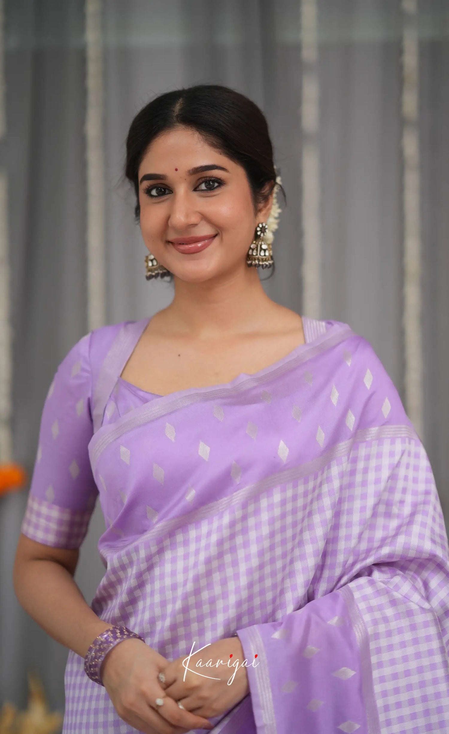 Blended Silk Saree - Lavender Sarees