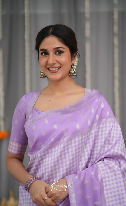 Blended Silk Saree - Lavender Sarees