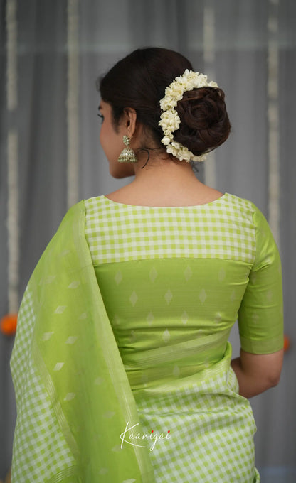 Blended Silk Saree - Light Green Sarees