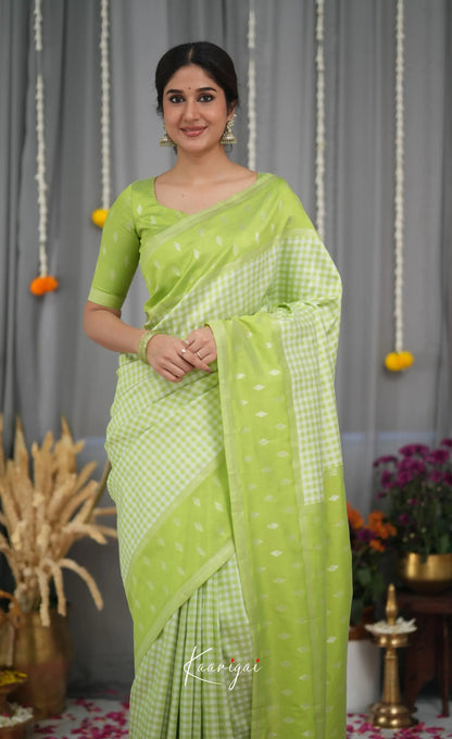 Blended Silk Saree - Light Green Sarees