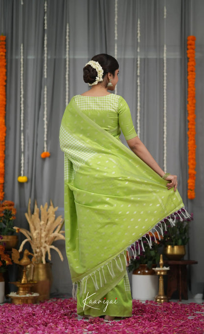 Blended Silk Saree - Light Green Sarees