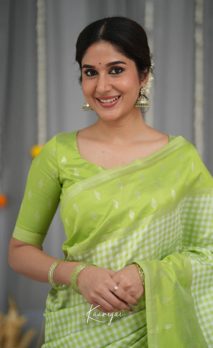 Blended Silk Saree - Light Green Sarees