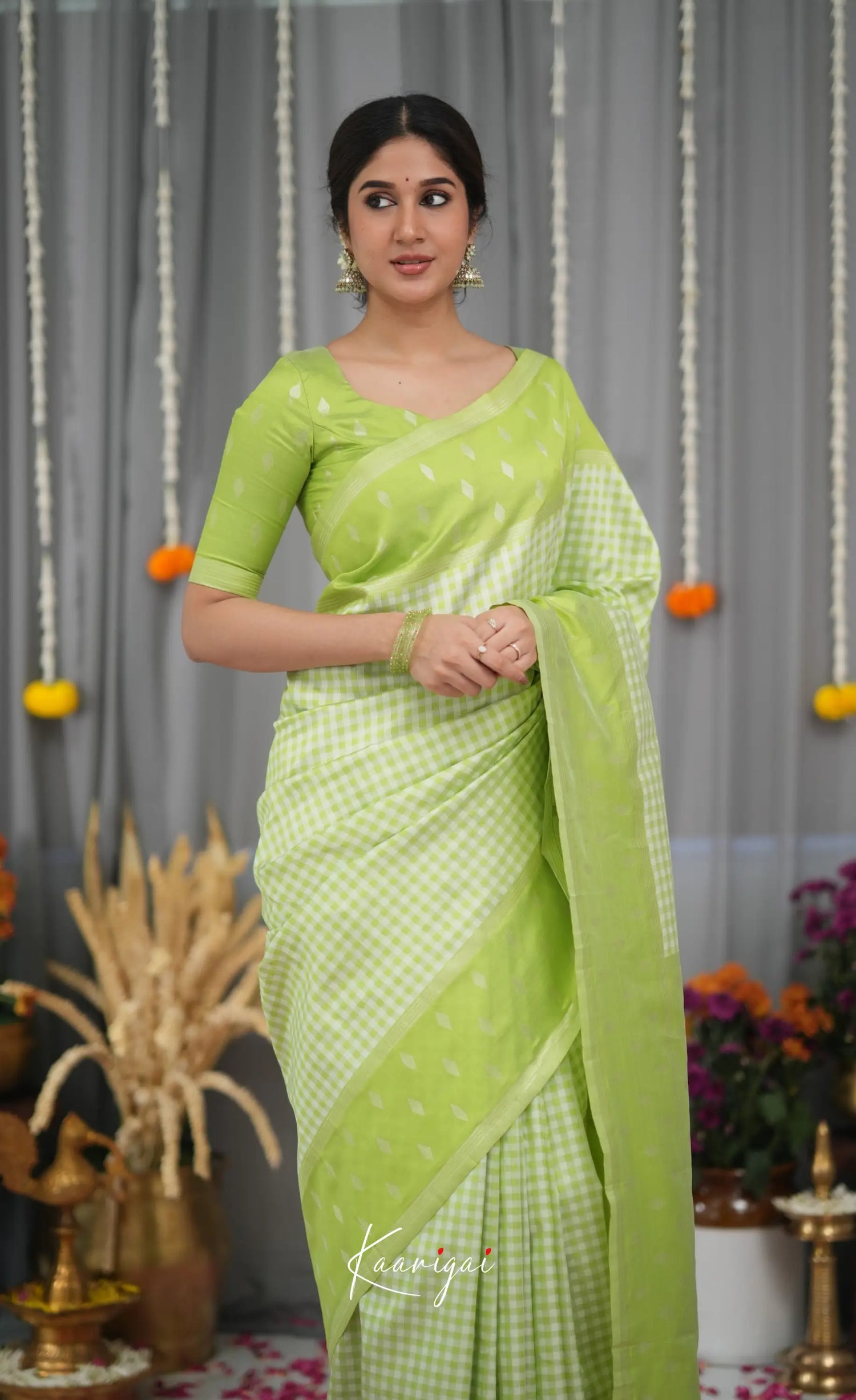Blended Silk Saree - Light Green Sarees